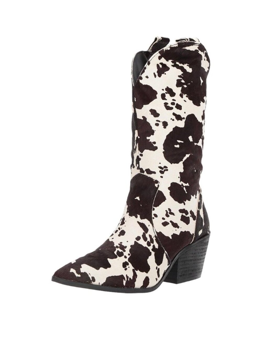 Dingo Cow Print Western Cowboy Boot - Black & White 7.5 New In Box